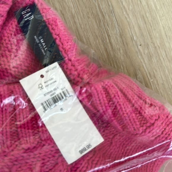 Gap Oversized V-Neck Sweater ColorSuper neon pink  women size small - Picture 6 of 7